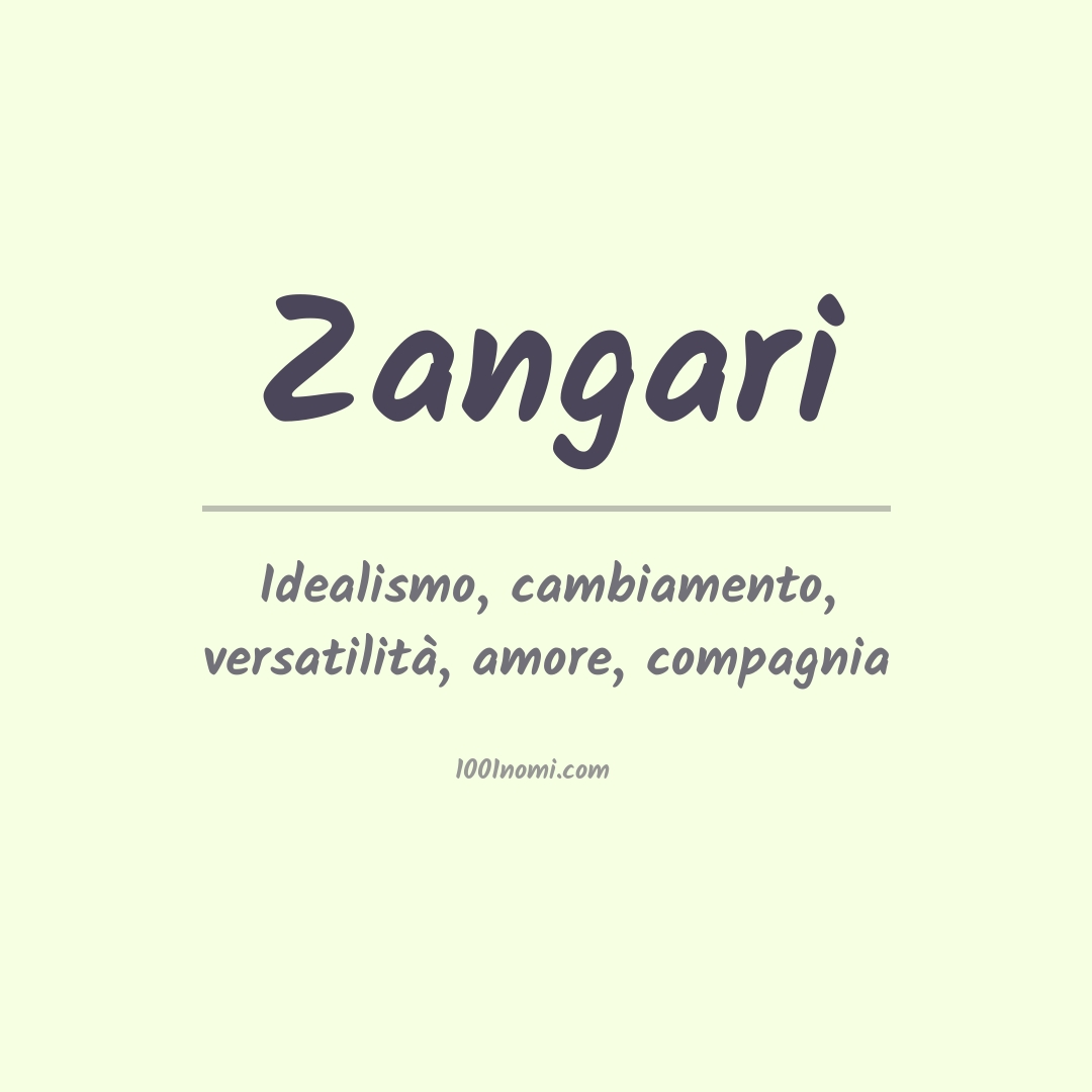 Significato del nome Zangari