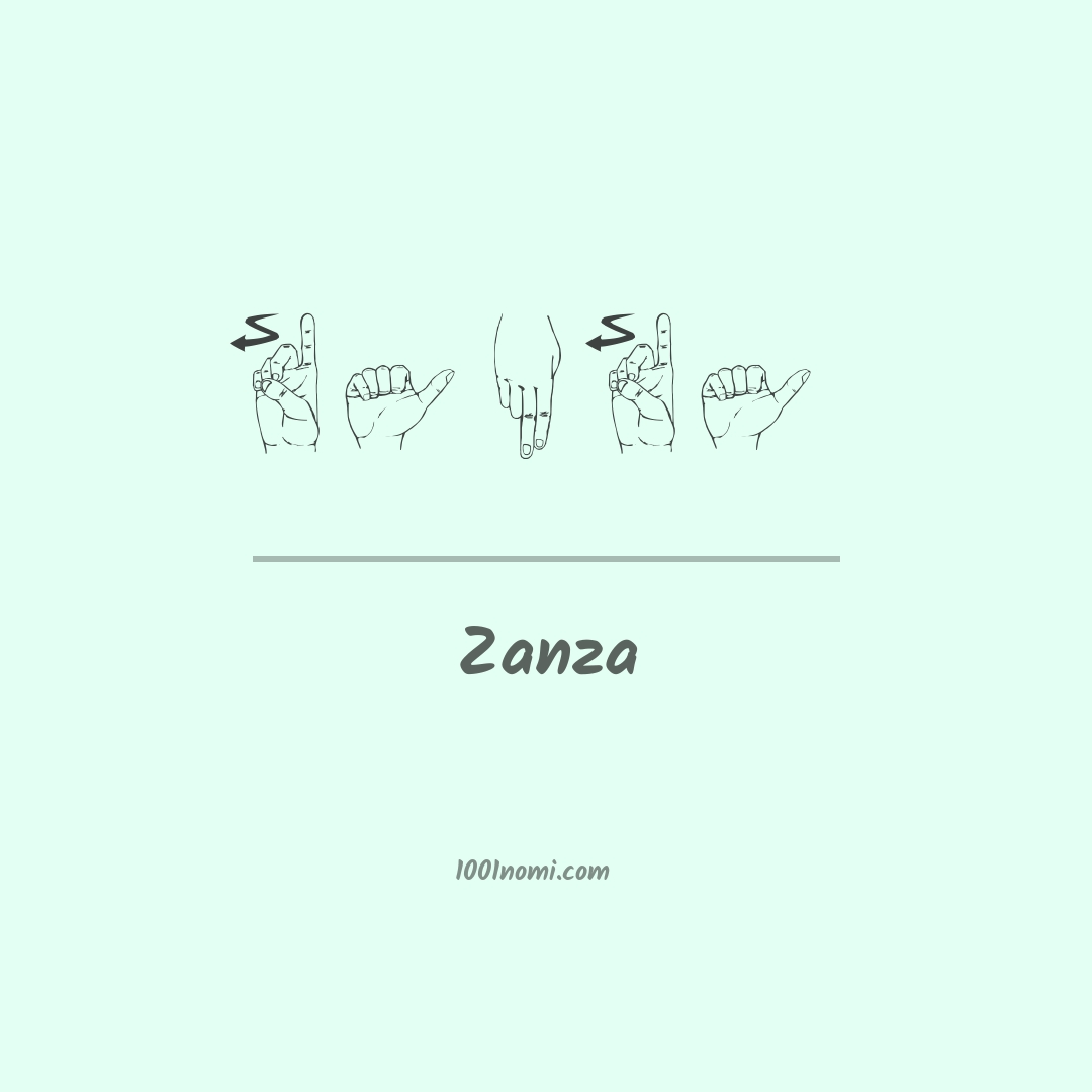 Zanza nella lingua dei segni Zanza nella lingua dei segni