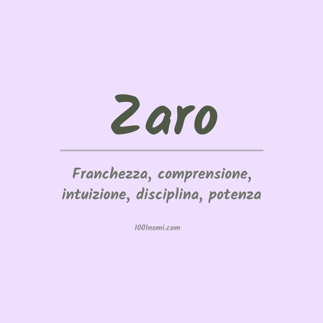 Significato del nome Zaro