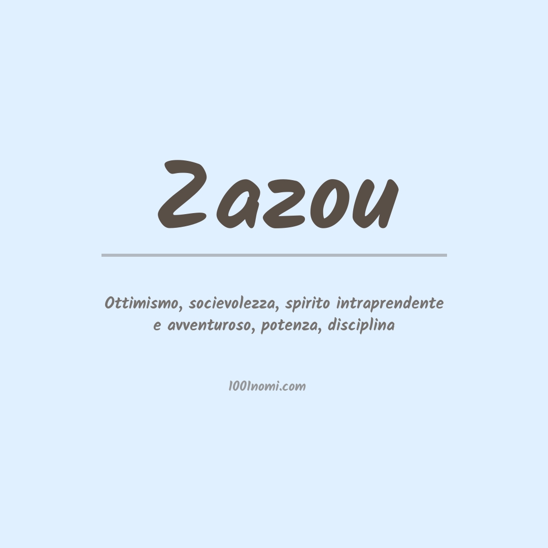 Significato del nome Zazou Significato del nome Zazou