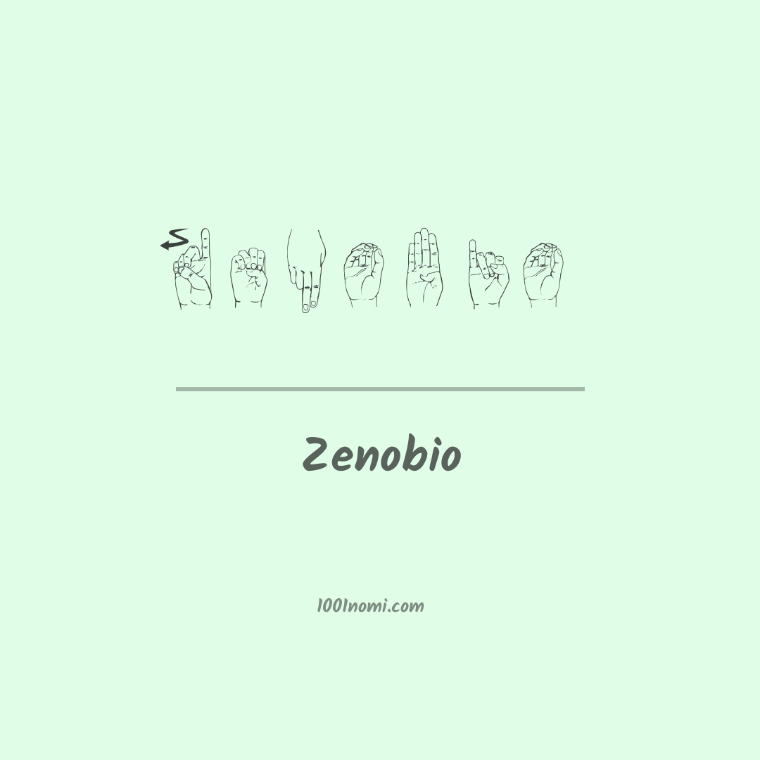 Zenobio nella lingua dei segni