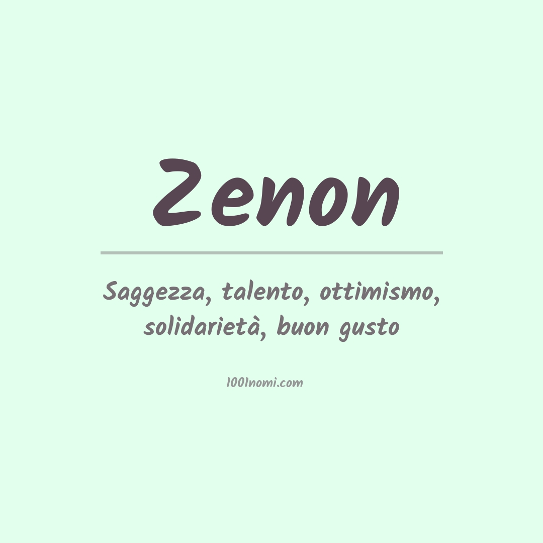 Significato del nome Zenon