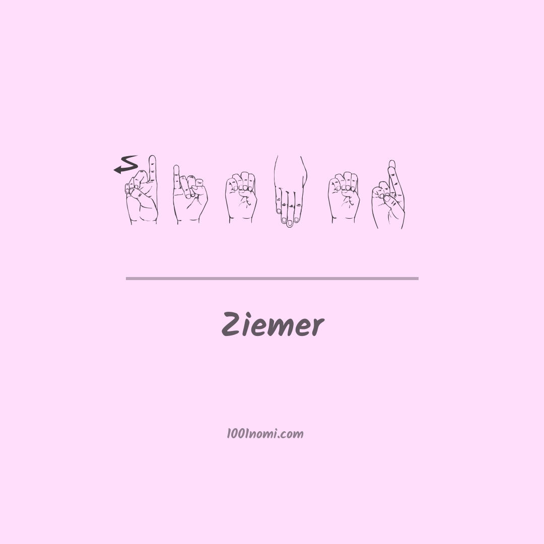 Ziemer nella lingua dei segni