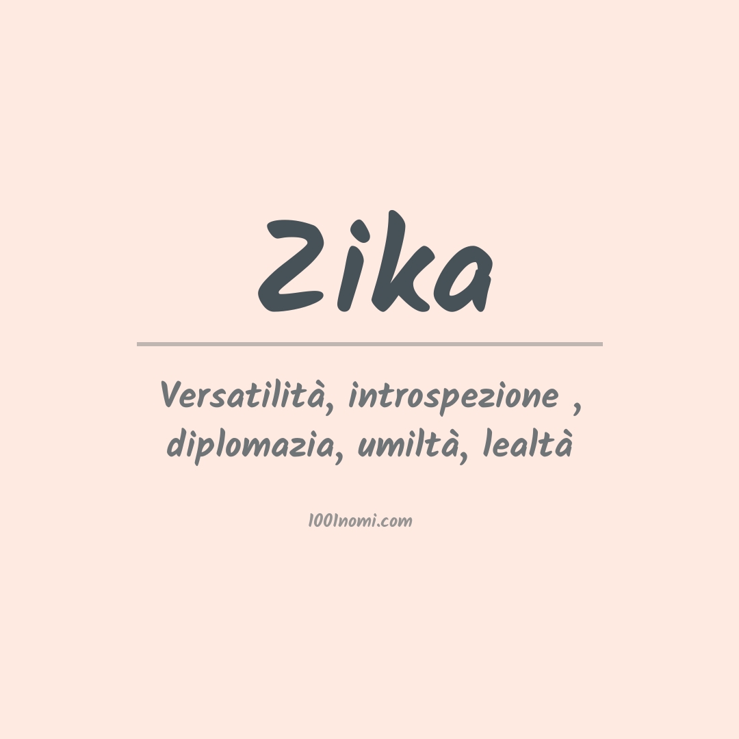 Significato del nome Zika