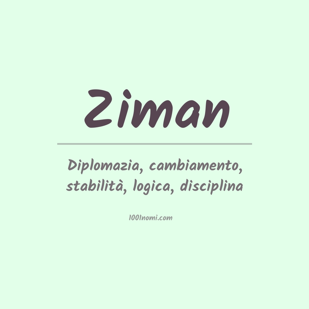 Significato del nome Ziman