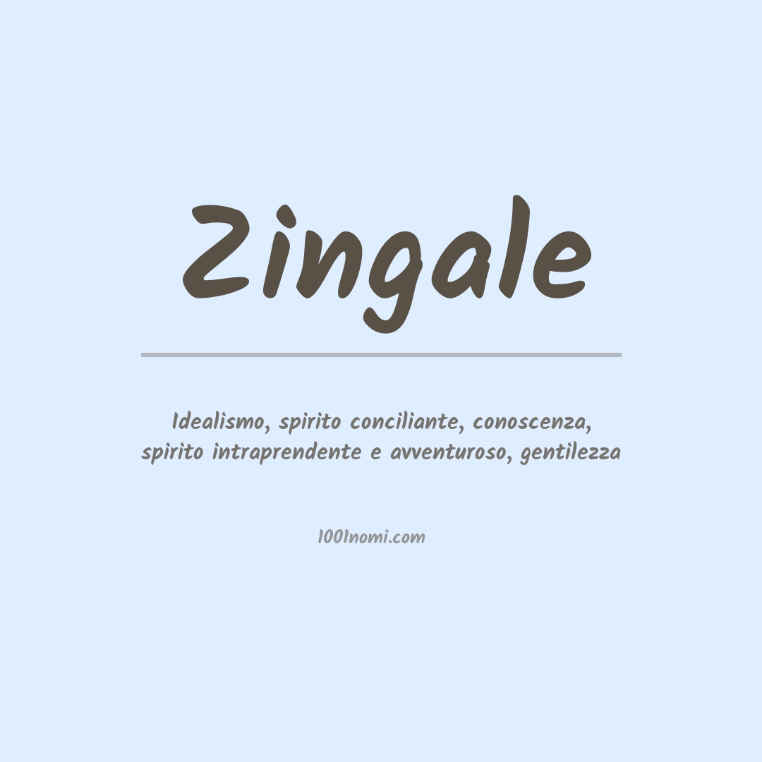 Significato del nome Zingale