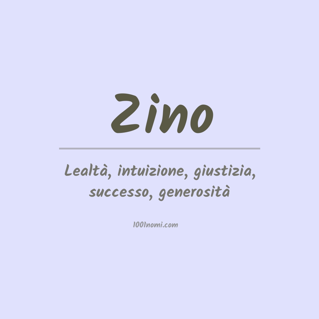 Significato del nome Zino