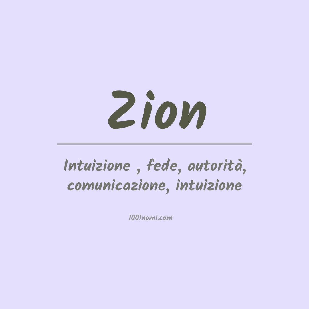 Significato del nome Zion