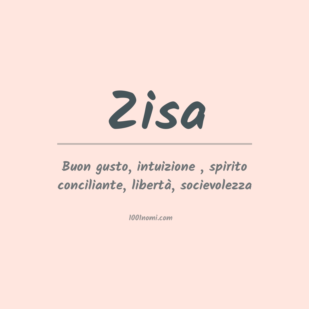 Significato del nome Zisa