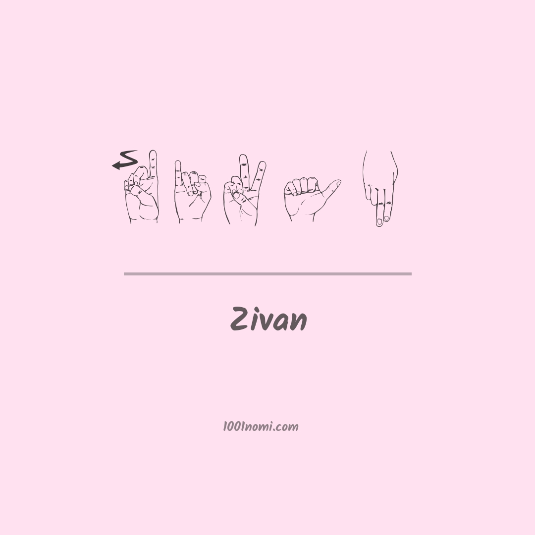 Zivan nella lingua dei segni