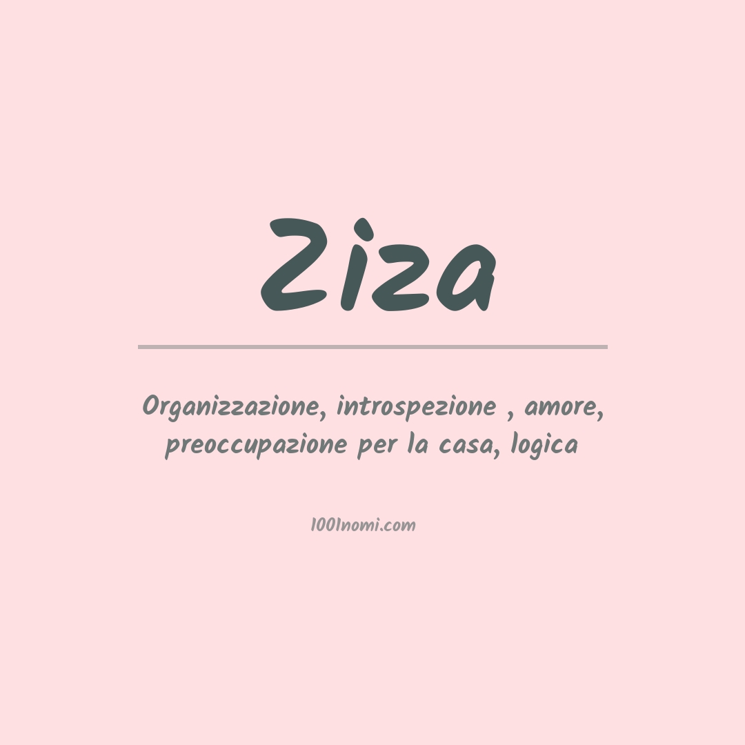 Significato del nome Ziza