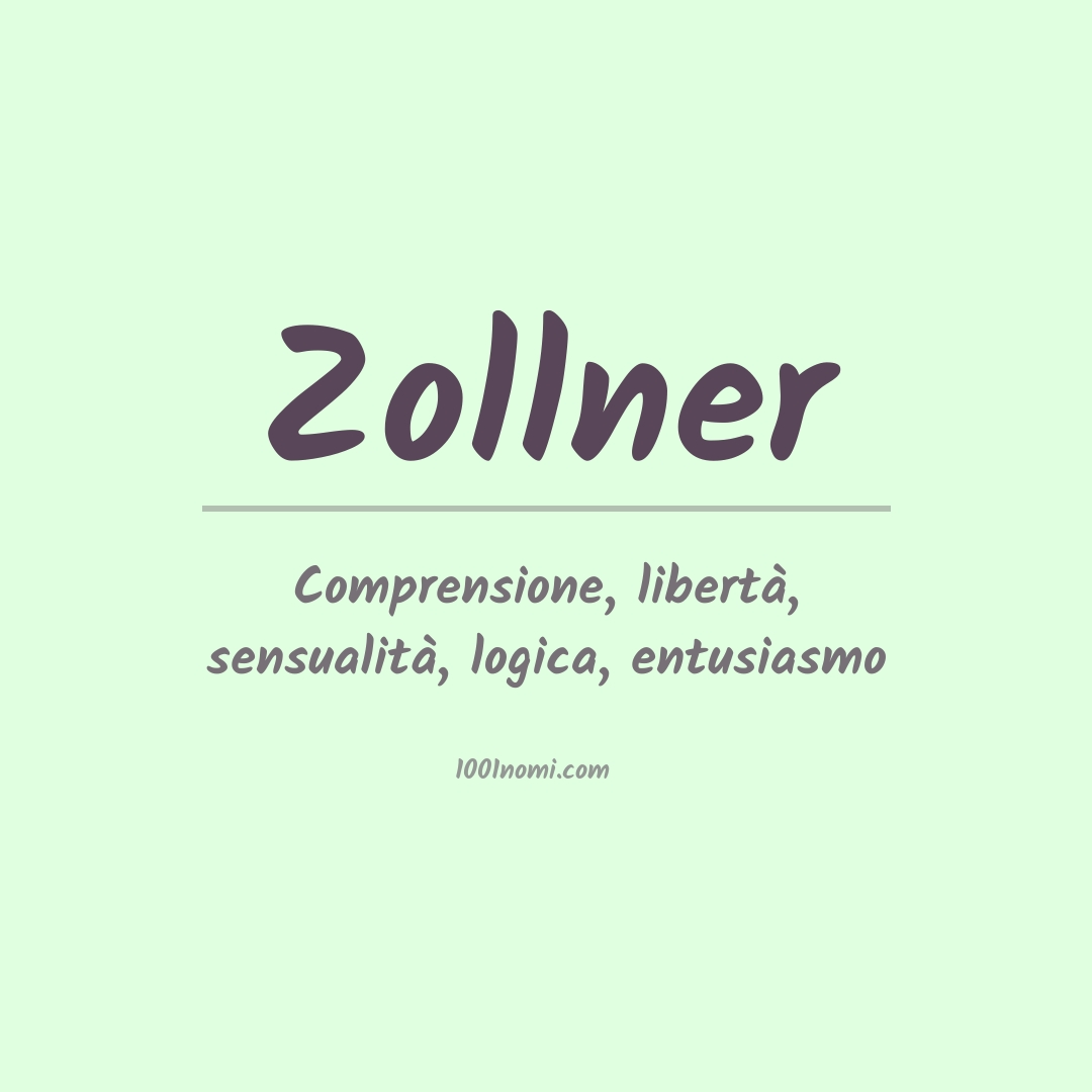 Significato del nome Zollner