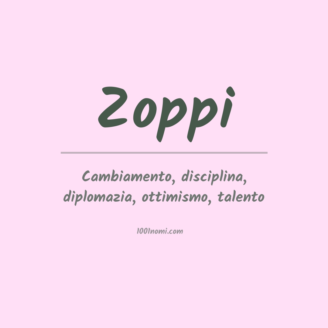 Significato del nome Zoppi