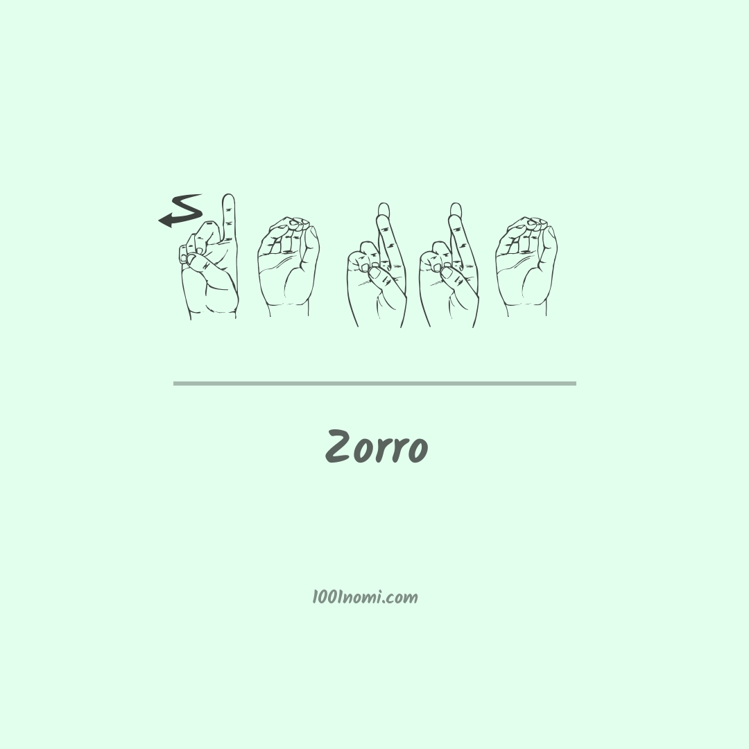 Zorro nella lingua dei segni Zorro nella lingua dei segni
