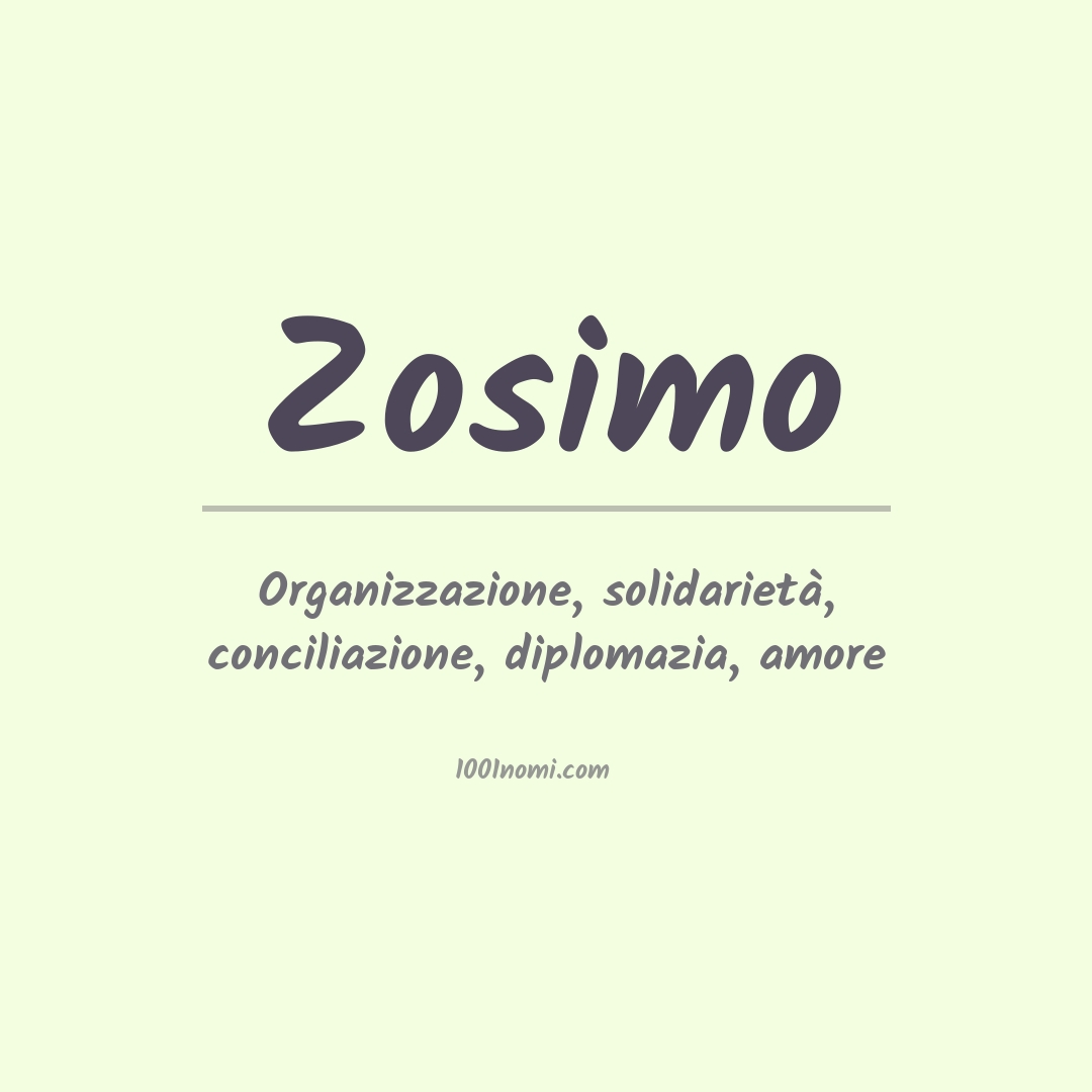 Significato del nome Zosimo