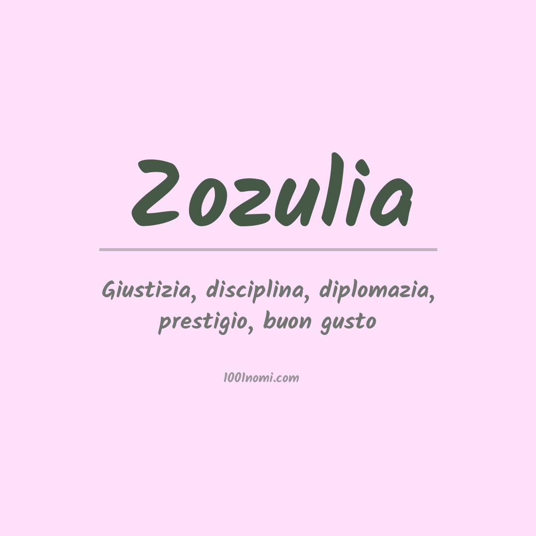 Significato del nome Zozulia