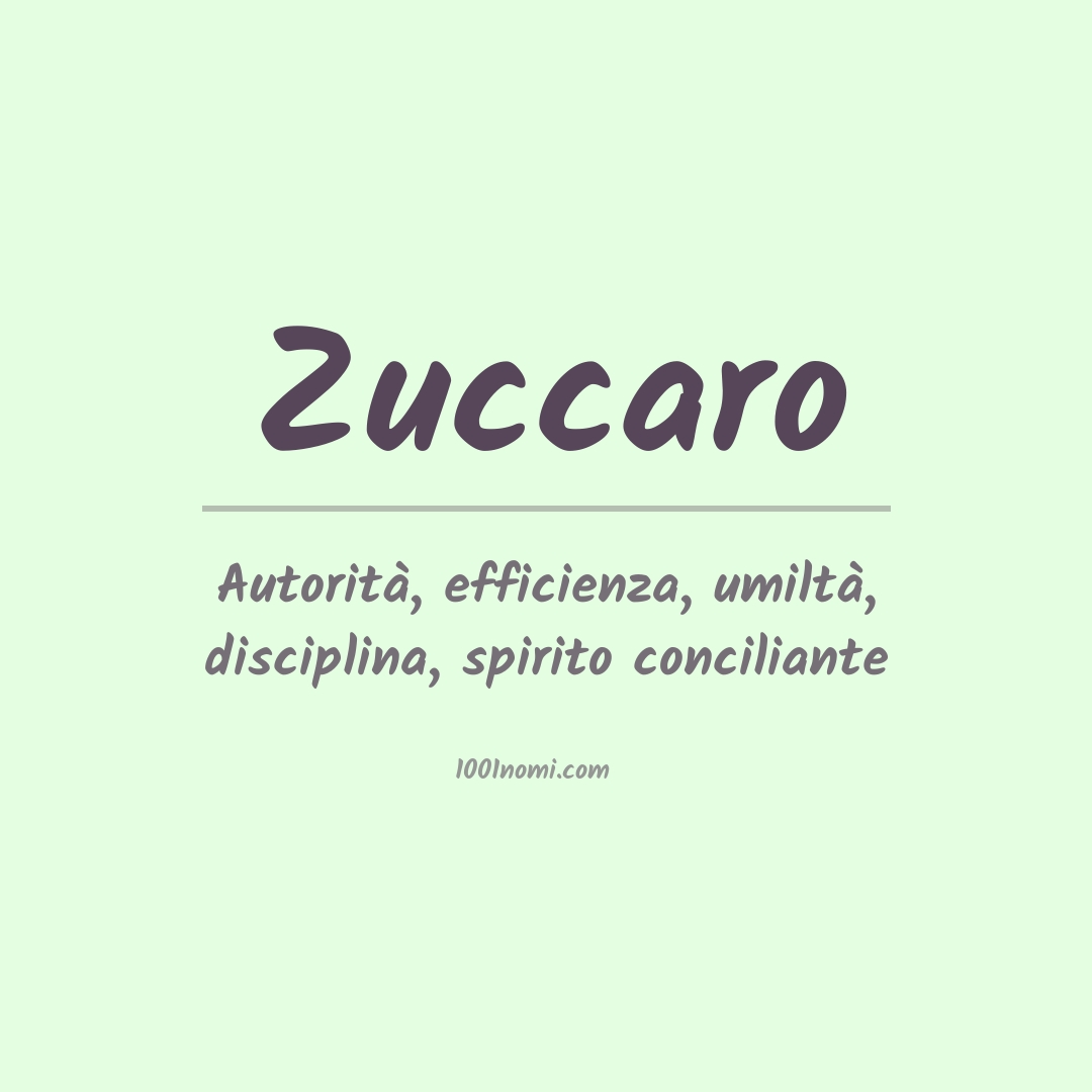 Significato del nome Zuccaro