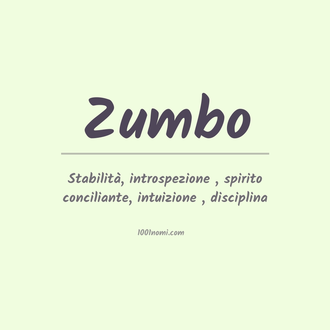 Significato del nome Zumbo